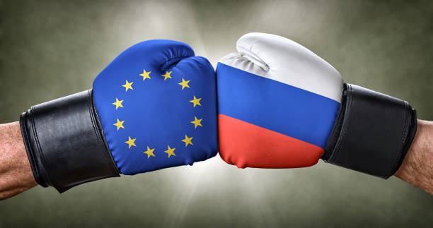 istock A boxing match between the European Union and Russia 854424320