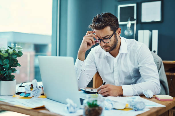 istock His job is seriously starting to stress him out 854430534