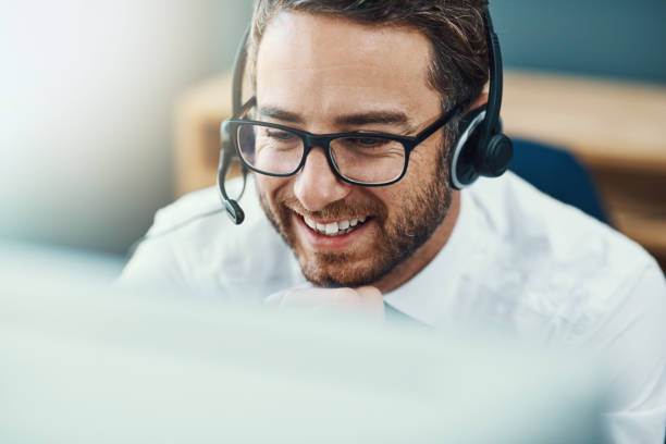 istock Happy to manage the helpdesk 854430904