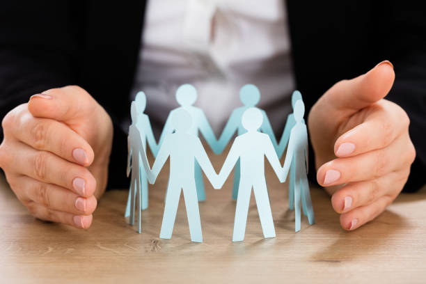 istock Teamwork Concept On Wooden Desk 854433686