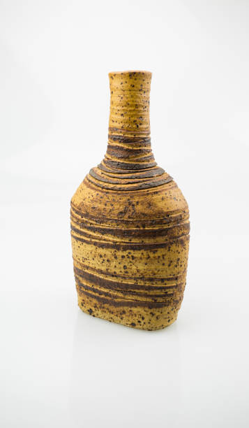 istock Vintage clay jug isolated on white background. 854434790