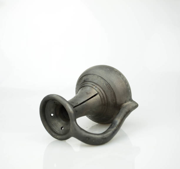 istock Vintage clay jug isolated on white background. 854435034