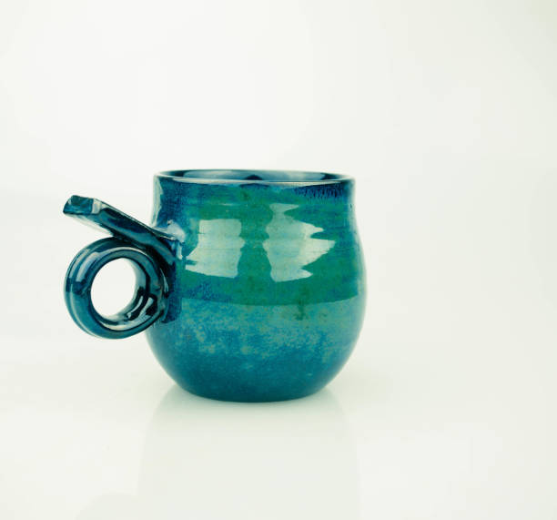 istock Vintage clay jug isolated on white background. 854435114