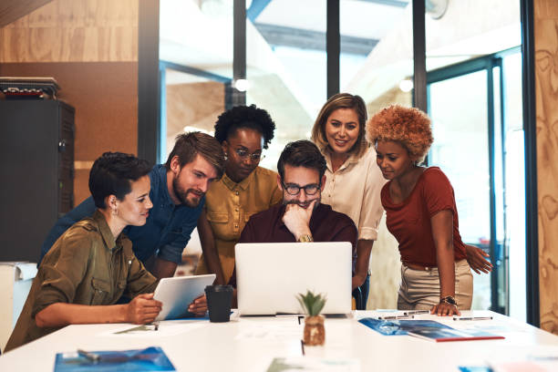istock Putting their brilliant ideas together 854436038