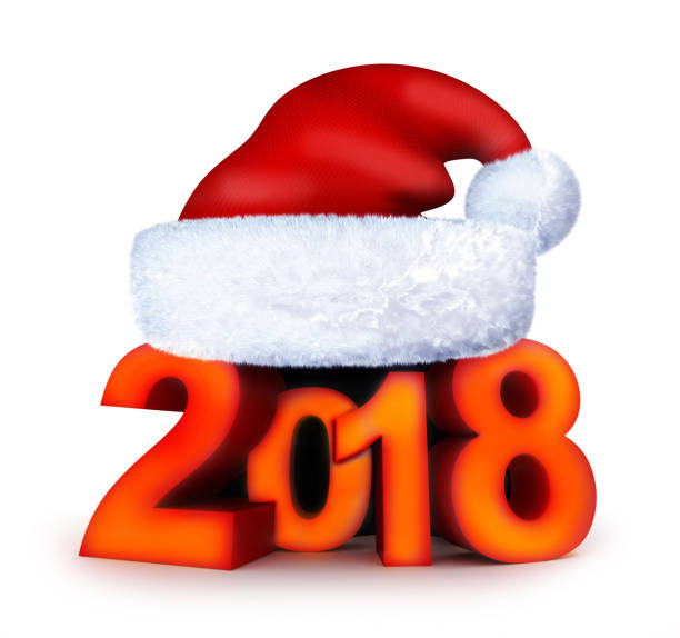 istock New year 2018 and santa cap 854442558