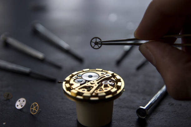 istock Watchmaker is repairing the mechanical watches in his workshop 854450824