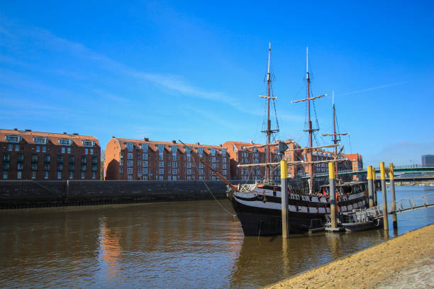 istock Bremen port with old ship 854454118