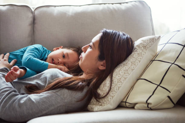 istock Lazy day with her sweet little boy 854456272