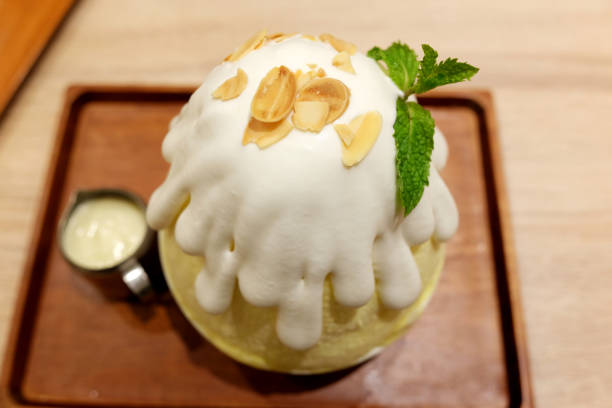 istock Bingsu ice cream Durio zibethinus,Korean dessert 854458086