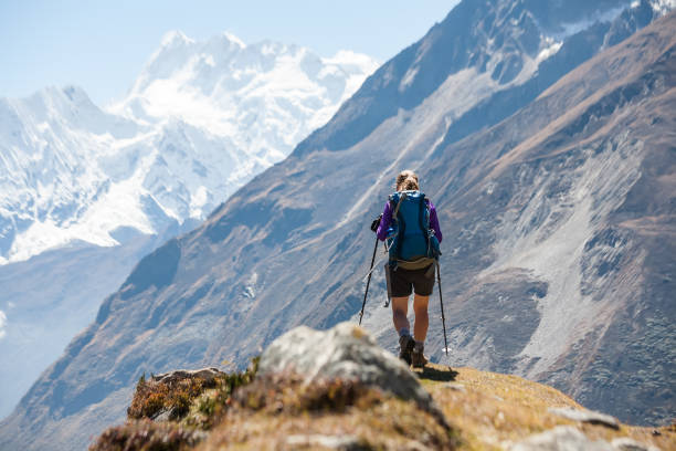 istock Trekker on Manaslu circuit trek in Nepal 854462914