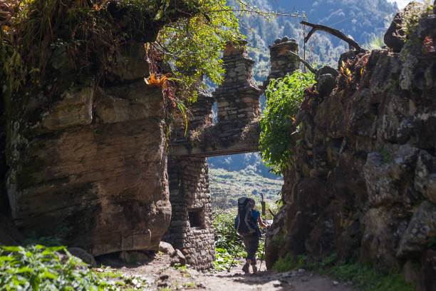 istock Trekker in lower Himalayas 854463102