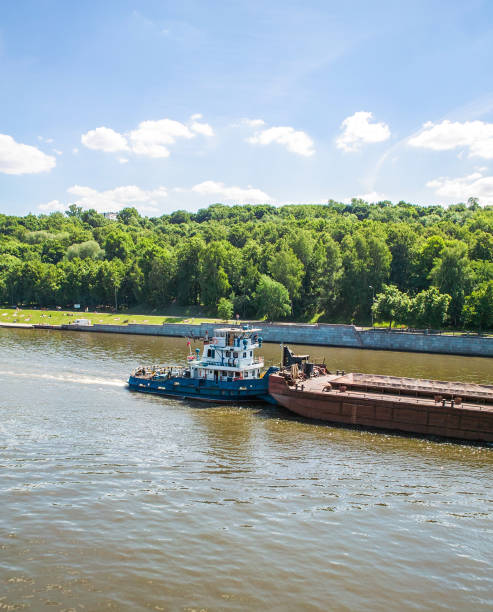 istock Barge on Moskva river, Moscow, Russia 854472488