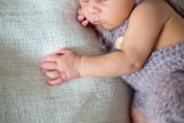 istock Newborn baby boy, sleeping happily 854472862