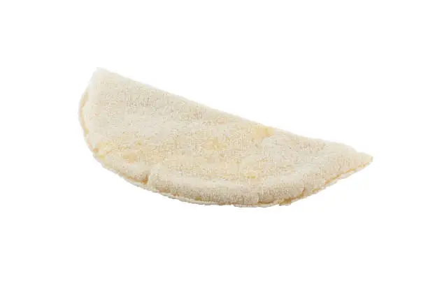 Tapioca. Brazilian cassava Snack isolated on white background