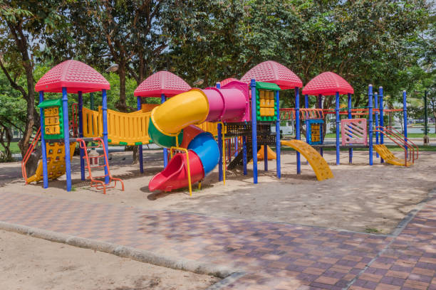 istock Colorful playground in the park. 854474302