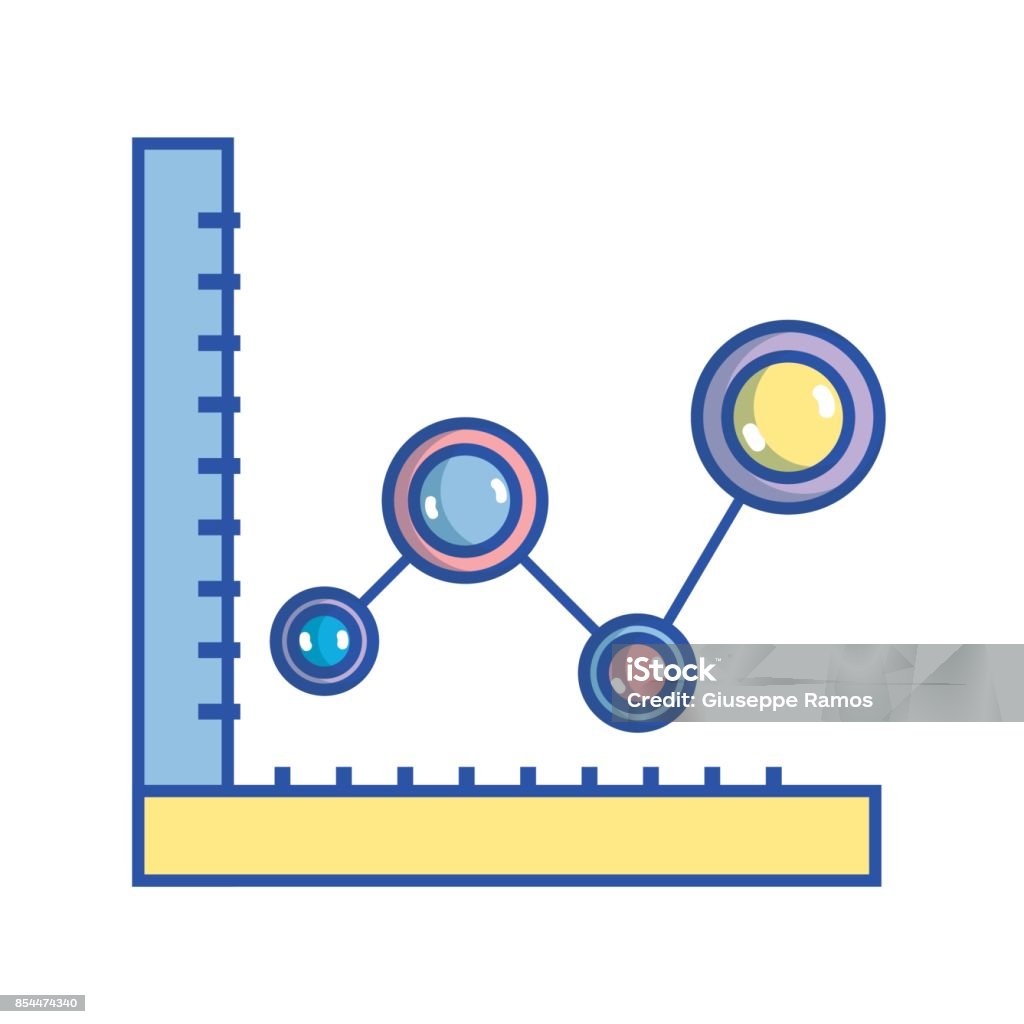 Statistics Graphic Diagram With Data Line Stock Illustration - Download ...