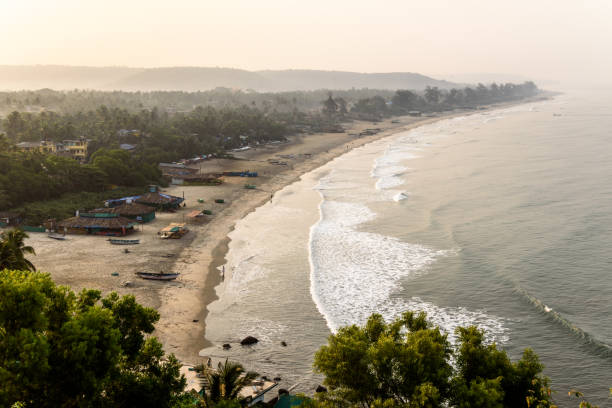istock Beautiful sunshine coastline in goa 854480028