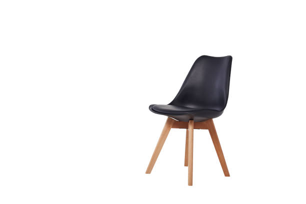 istock modern black chair with wooden legs 854480788