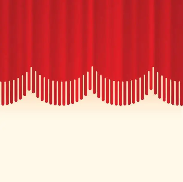 Vector illustration of Stage Curtain Border Concept
