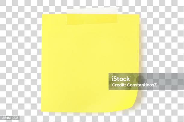 Yellow Note Stock Photo - Download Image Now - Adhesive Note, Note - Message, Note Pad