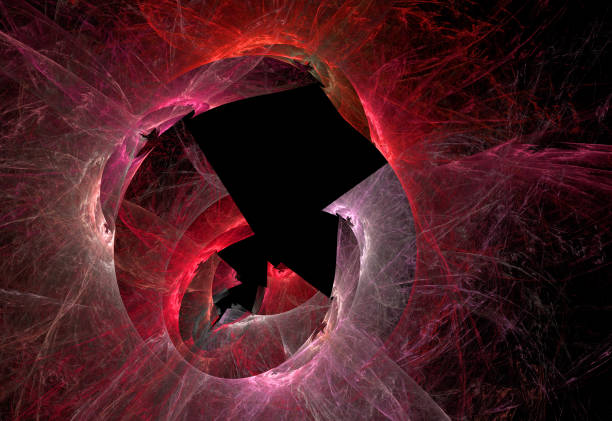 istock Abstract illustration of a fractal pattern on black background 854515494