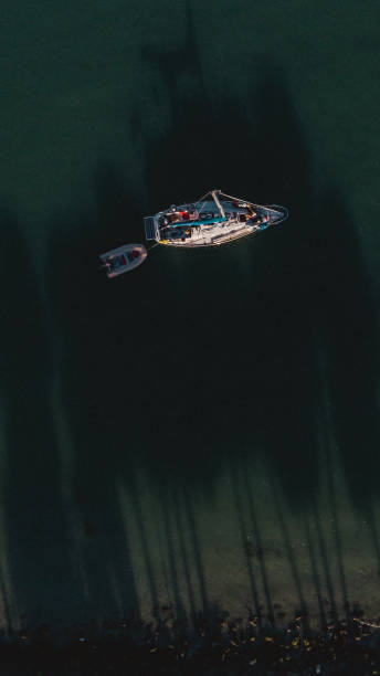 istock Aerial View Boat at Fort Pierce 854528788