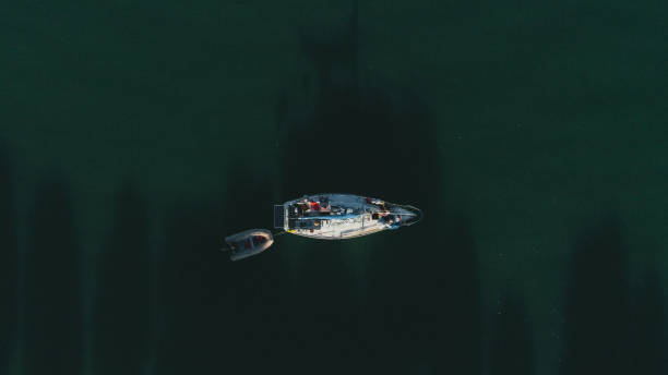 istock Aerial View Boat at Fort Pierce 854529126