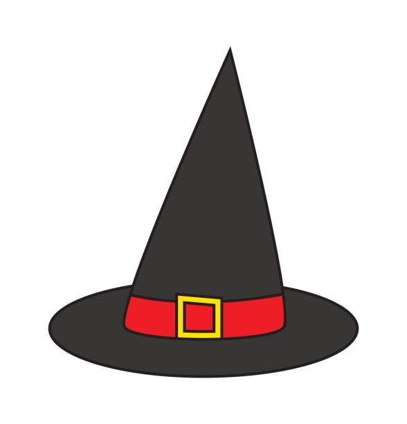 istock witch hat cartoon vector symbol icon design. Beautiful illustration isolated on white background 854529828