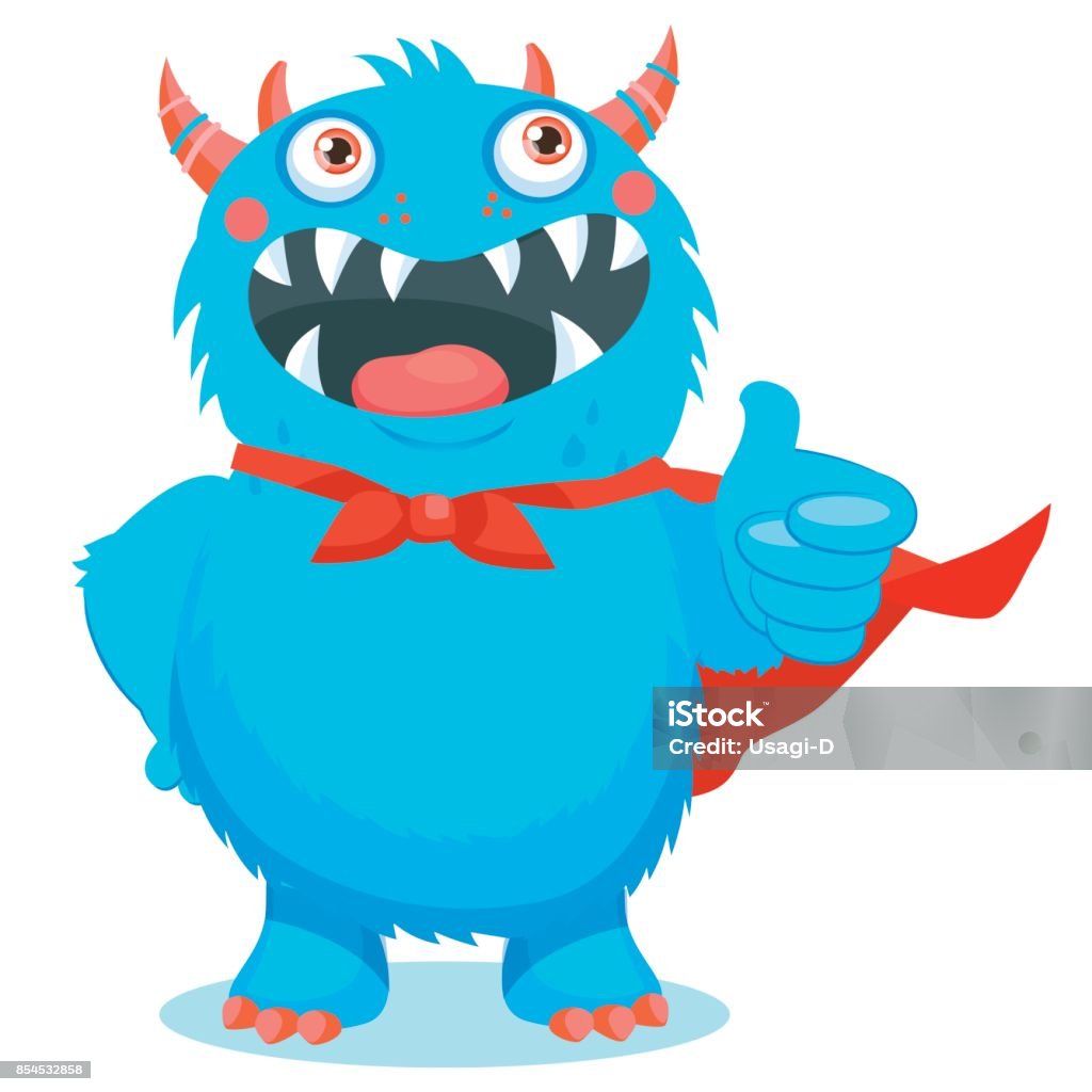 Thumbs Up Vector Quái Vật Siêu Anh Hùng Con Thú Dễ Thương Bên ...