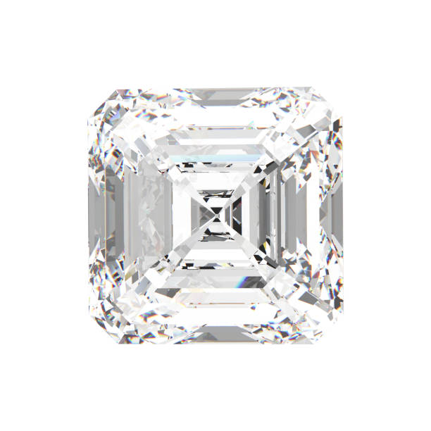 istock 3D illustration isolated asscher diamond stone 854534246