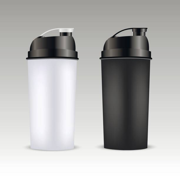 istock Mockup plastic sport nutrition Drink Bottle. Whey Protein and Gainer. Vector Illustration 854534328