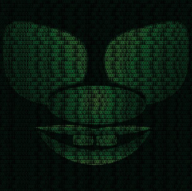 istock Mask of the grotesque cyber clown 854536684