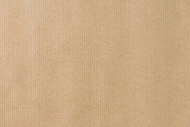 marrón a rayas de textura de papel reciclado para wraping. papel de kraft - cardboard fotografías e imágenes de stock
