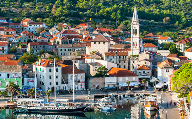 Nice Jelsa in Hvar in Croatia JELSA, CROATIA – CIRCA AUGUST 2016: beautiful view of the town of Jelsa on the island of Hvar in Croatia circa August 2016 in Jelsa. jelsa stock pictures, royalty-free photos & images