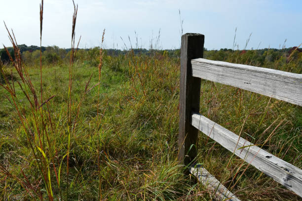 istock Wood fence in the prairie 854543422