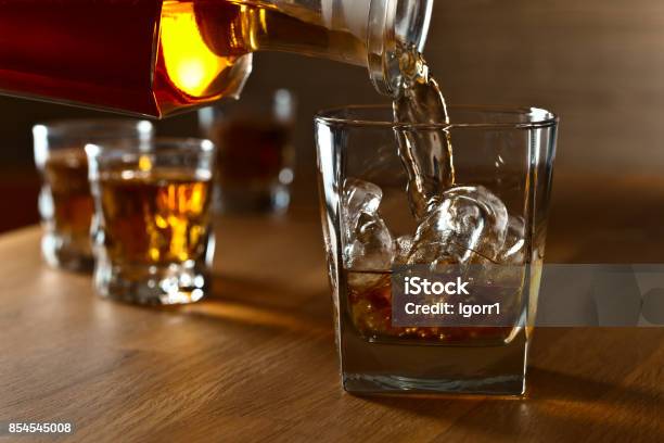 Whiskey With Ice Stock Photo - Download Image Now - Whiskey, Irish Culture, Bourbon Whiskey