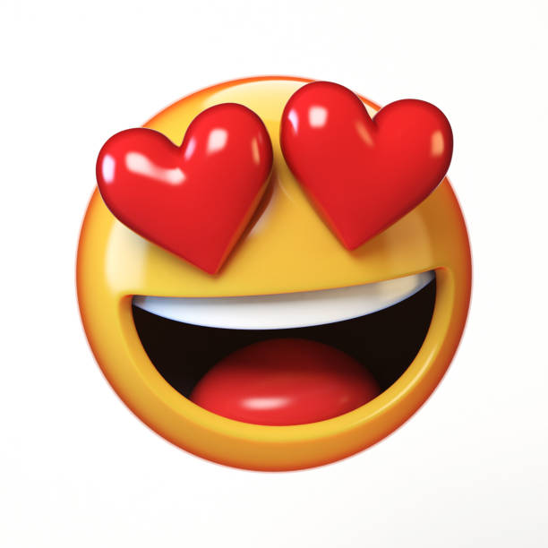 zakochany emoji wyizolowany na białym tle, w kształcie serca oczy emotikon język - internet dating men chat room internet zdjęcia i obrazy z banku zdjęć
