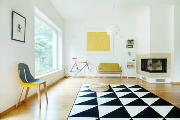 istock Designer chair in spacious loft 854571130