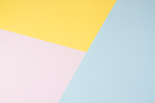 Sheets of pastel coloured papers, for abstract geometric background