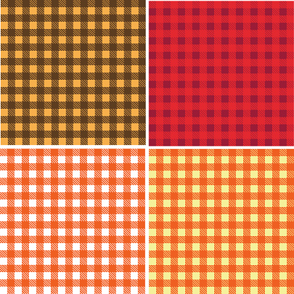 Picnic table cloth. Color square plaid pattern.  Geometrical traditional ornament for fashion textile, cloth, backgrounds. Vector illustration