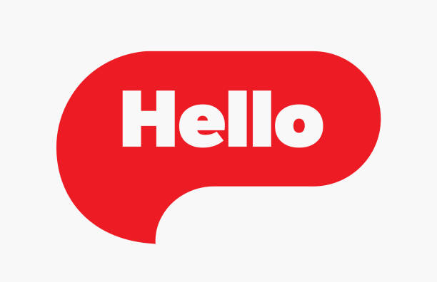Hello quote message red bubble. Vector illustration. Simple Red Text Hello sign. Speech Red bubble with word Hello. Red Bubble Isolated on white background. Hello quote message red bubble. Vector illustration. Simple Red Text Hello sign. Speech Red bubble with word Hello. Red Bubble Isolated on white background. greeting stock illustrations
