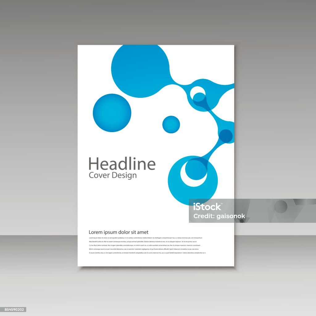 Vector Abstract Molecular Structure Template Design Stock Illustration