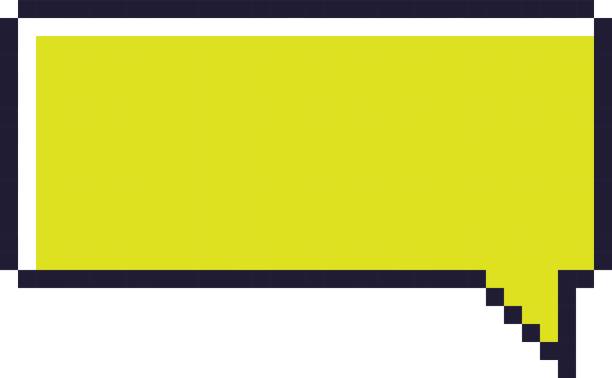 Speech bubble pixel art cartoon retro game style Speech bubble pixel art cartoon retro game style set nerd stock illustrations