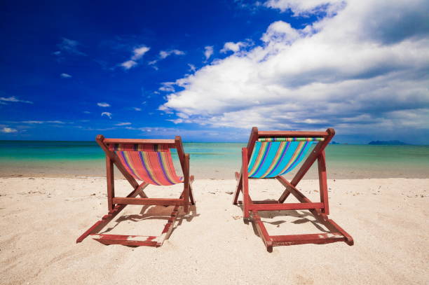istock Thailand. Sea and sunbed. Libong 854595122