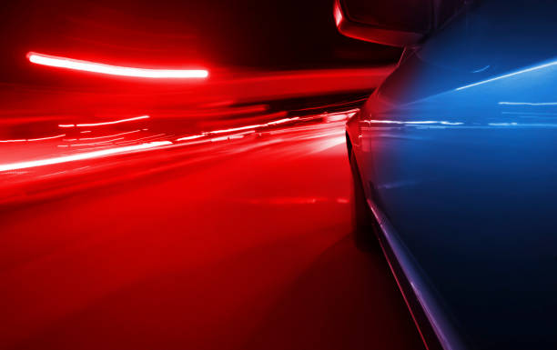 istock Emergency police car light blur at night 854595664