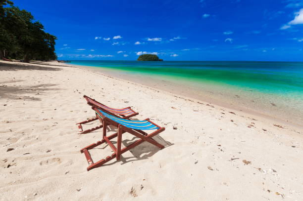 istock Thailand. Sea and sunbed. Libong 854603056