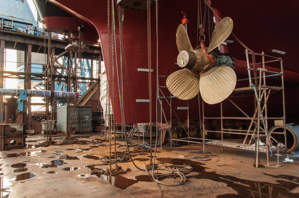 Picture of propeller taken while vessel was under repair in dry dock