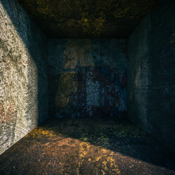 istock Dirty urban concrete grunge background room 854630946