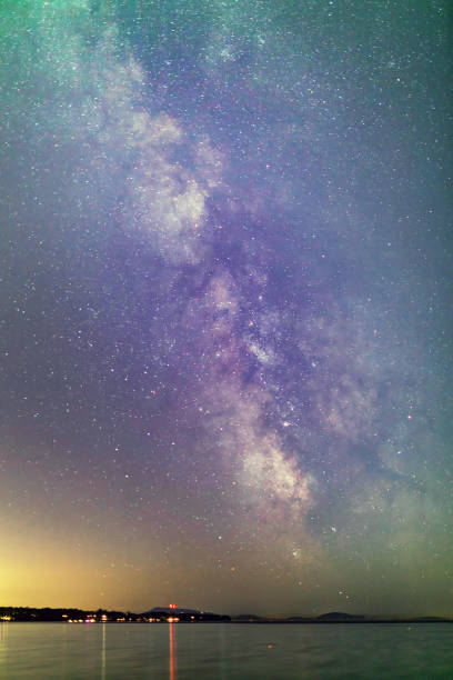 istock Milky Way over sea bay 854642958