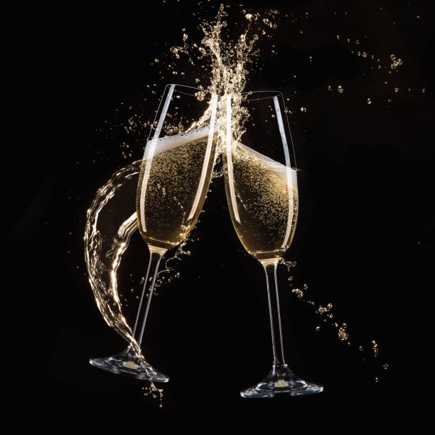 istock Glasses of champagne, celebration theme 854644154